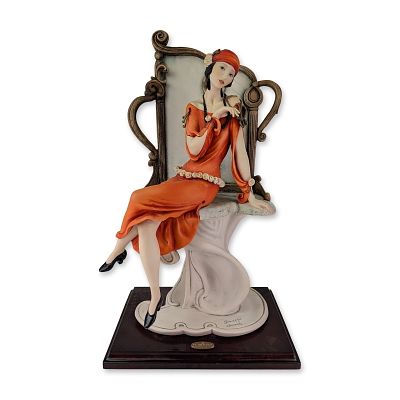 Giuseppe Armani Florence Art Deco Style Cold-Cast Porcelain Sculpture, Charm 0197C. Giuseppe 
