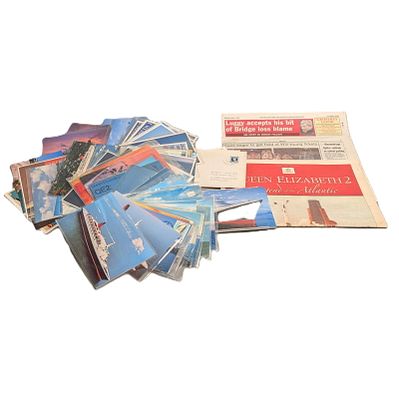 75pc+ Collection of RMS Queen Elizabeth 2 Maritime Ephemera. Collection of maritime ephemera 