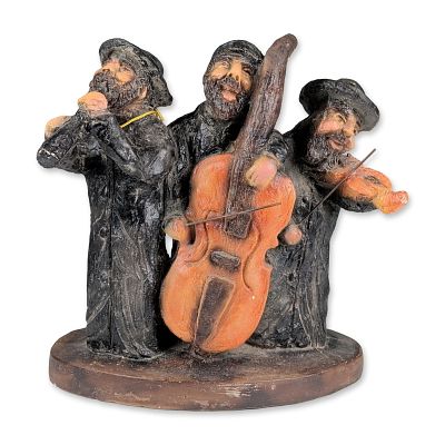 Vintage Klezmer Musician Figurine Group, Traditional Jewish Folk Art Judaica. Judaica trio 