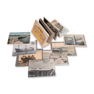 8pc Vigo Spain Souvenir Booklet and Maritime Postcard Collection. Assortment of vintage ephemera 