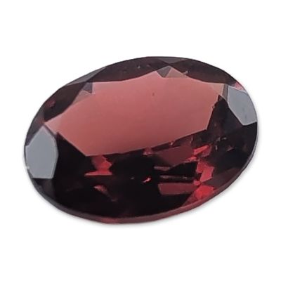 Oval Cut Deep Red Garnet Gemstone. Loose faceted red garnet gemstone. The stone exhibits a deep 