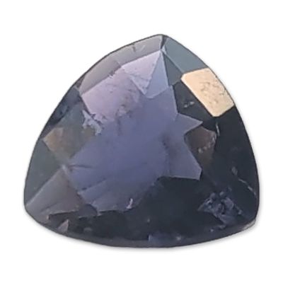 Trillion Cut Violet Blue Loose Iolite Gemstone. Single loose faceted iolite gemstone featuring a 