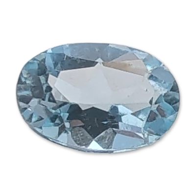 Oval Cut Light Blue Topaz Gemstone. Faceted loose light blue topaz gemstone. The stone features 