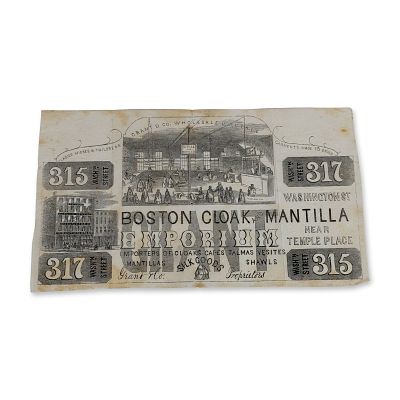 Grant and Co. 19th-Century Boston Paper Advertising Handbill. 19th-century Boston 