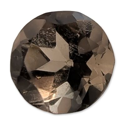 Round Faceted Smoky Quartz Gemstone. A loose round faceted gemstone, which appears to be smoky 
