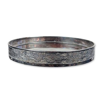 Antique Wilcox Silver Plate Co Pastoral Vanity Tray. This late 19th century Rococo Revival style 
