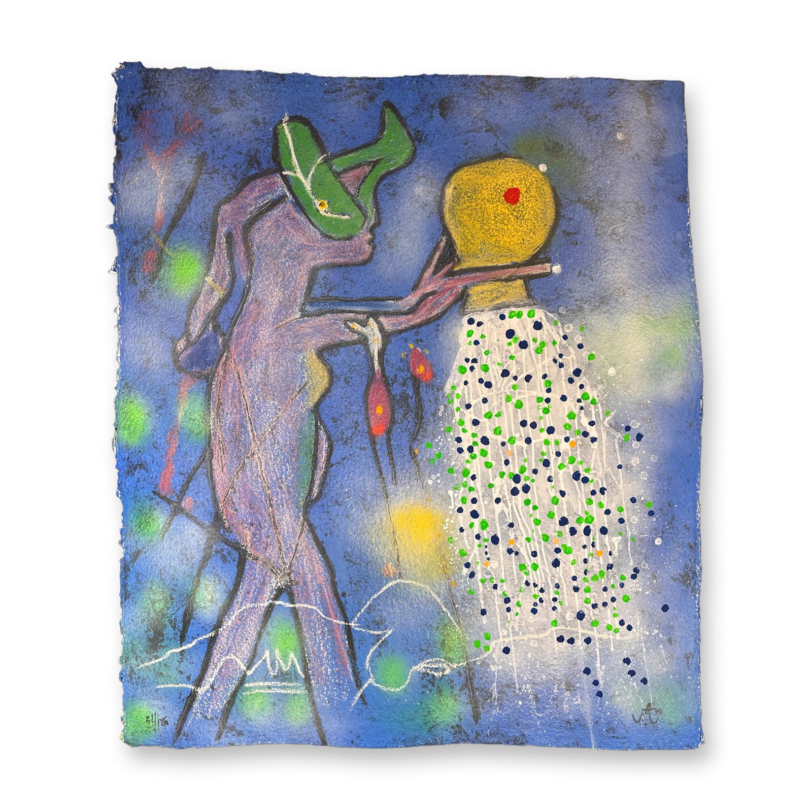 Roberto Matta (Chilean 1911-2002) Carborundum Etching on Handmade Paper La Dulce Aqua Vita signed