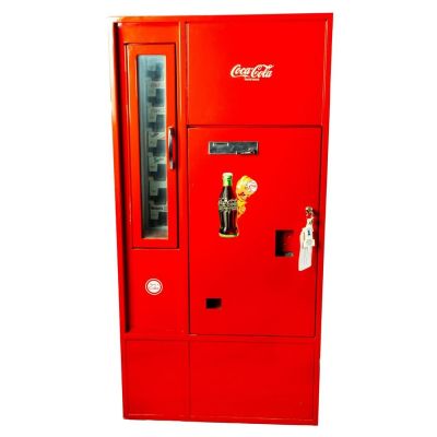 Vintage Coca Cola Vending Machine, Restored. Model lVFA 56D-C. Restored Vintage red Coca Cola 