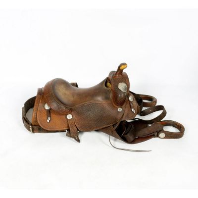 Vintage Western Saddle Custom by Rocky of Chandler, Arizona. Beautiful heavy western saddle by 