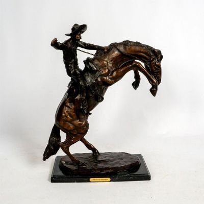 After Frederic Remington Bronze Sculpture, Bronco. This sculpture is an exceptional cast edition 