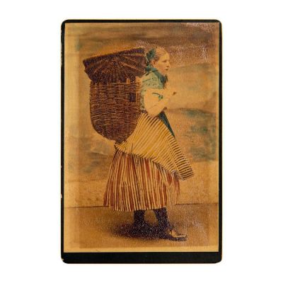 Newhaven Fishwife, Hand-Colored Albumen Print Photograph. Hand-colored albumen print photograph 