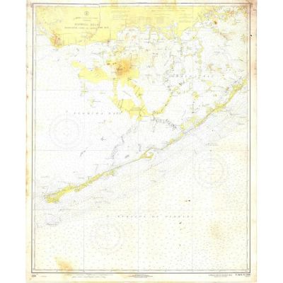 DOC Map, Alligator Reef to Sombrero Key, U.S Gulf Coast. A color map depicting the area of 