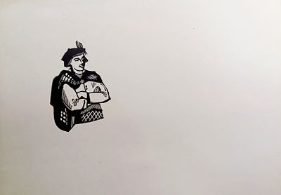 Ястребенецкий А.Г. Иллюстрация к балладам Роберта Бернса. Ксилография. Размер : 20 х 29 см. 