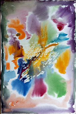 Н/Х Без названия. 1990-е годы. Бумага, акварель. Размер: 37х 25 см. В хорошем состоянии.