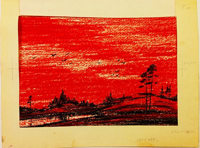 Гудзенко Родион. Иллюстрация к книге Шторма Г. "Повести". 1970-е гг. Бумага, пастель. Размер: 