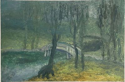 Устюгов Геннадий. Весенний день. 1984 г. Бумага, масло. Размер: 24,5 х 36,5 см.
Работа 