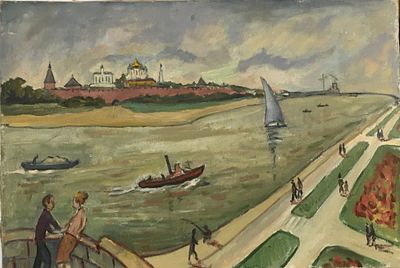 Гершкович Александр. Новгород. 1990 г. Холст, масло. Размер: 49,5 х 73,5 см.
. Гершкович 