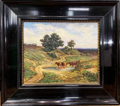 Зорин Б. Пейзаж. 1978 г. Холст, масло. Размер: 20 х 23 см. Работа подписная. В хорошем 