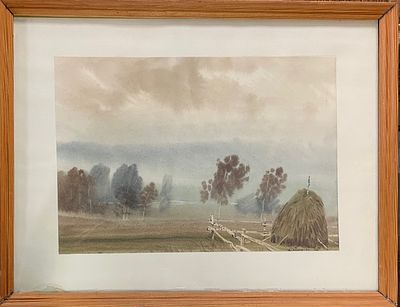 Гончаров А. Пейзаж. 1993 г. Бумага, акварель. Размер: 20,5 х 29,5 см. Работа подписная. В 