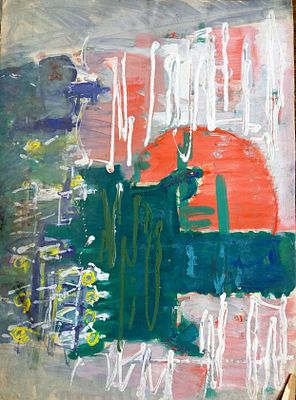 Кучеренко Владимир. Восход. 1970-е гг. Картон, темпера. Размер: 61 х 45 см.
Работа в хорошем 