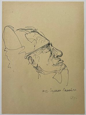 Танкаян Валентин. Портрет художника Всеволода Сулимо-Самуйлло. 1964 г. Бумага, фломастер. 
