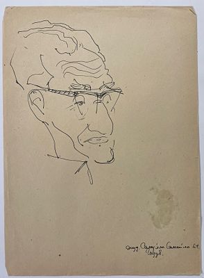 Танкаян Валентин. Портрет художника Всеволода Сулимо-Самуйлло. 1964 г. Бумага, фломастер. 