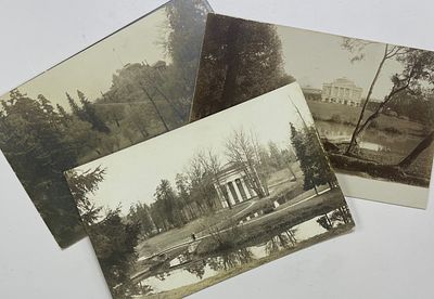 [Составной лот] Фотооткр. Павловск. С описанием экспозиции на оборотной стороне. 1912 г. 