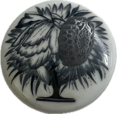 Пудреница. Автор росписи Громов Александр Александрович. Л.: Государственный фарфоровый завод 