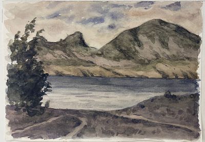 [Из собрания семьи В. Успенского] Успенский Владимир. Крымский пейзаж. 1940-е гг. Бумага 