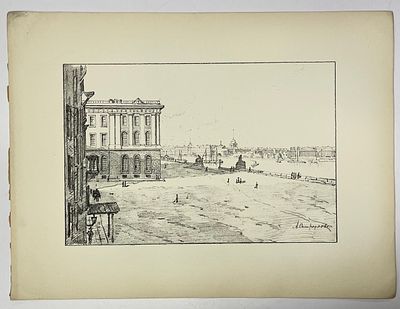 Остроумова-Лебедева Анна. Петербург. Академия Художеств. Автолитография. 1922 г. Размер листа: 