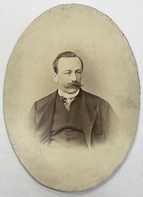 Александр Алексеевич Бобринский. 1870-е гг. Фото. Овал. Размер: 22,5 х 16,5 см. Следы 