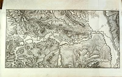 Гейслер Кристиан. План и карта минеральных источников. Бумага, очерковая гравюра. Размер 