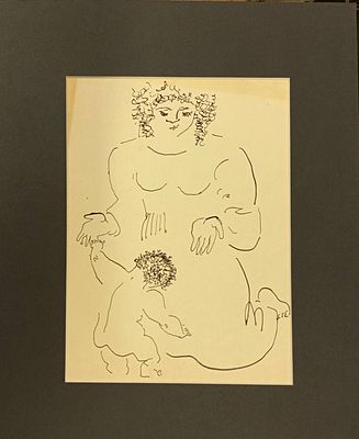 Задорин Александр. Материнство. 1960-е годы. Бумага, тушь, перо. Размер: 26,5 х 18,5 см.
Работа 