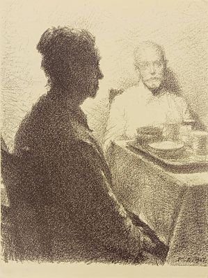 Верейский Георгий. Портрет родителей художника. 1927 г. Бумага, факсимильное воспроизведение. 