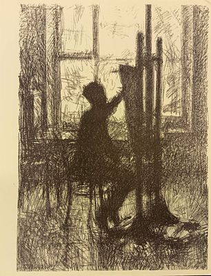 Верейский Георгий. Молодой художник. 1928 г. Бумага, факсимильное воспроизведение. Размер: 38 х 