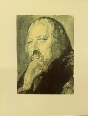 Кибрик Евгений. Шуйский. Иллюстрация к драме "Борис Годунов" А. С. Пушкина. Бумага 