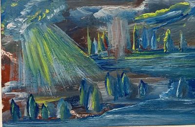 Киянцев Владимир. Свет. 1990-е гг. Картон, темпера. Размер: 10 х 14,5 см.
Работа в хорошем 