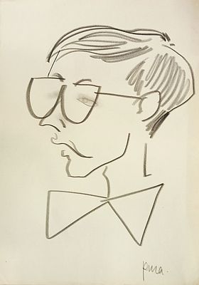 Беломлинский М. Потрет юноши. Рига. 1970-е гг. Бумага, итальянский карандаш. Размер: 36 х 25,5 