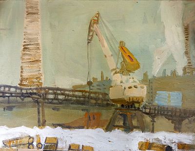 Васильева Ира. Норильск. 2006 г. Холст, масло. Размер: 29,5 Х 39,5 см. Работа подписная с 