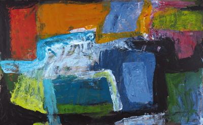 Осколков Дмитрий. &laquo;Абстракция&raquo;. 2019. Оргалит, акрил. 100&times;162 см.