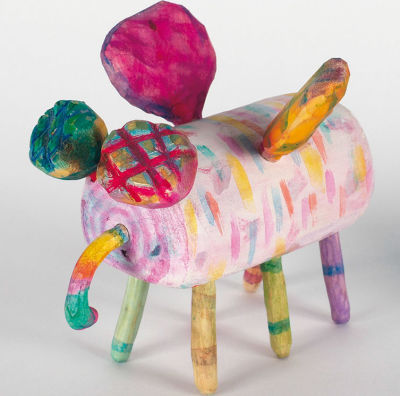 Перельман Виктор. &laquo;Мега-муха&raquo;. 2019. Дерево, акрил. 19&times;12&times;10 см.