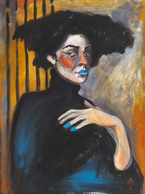 Позитивная Зинаида. &laquo;She. В черном&raquo;. 2017. Из серии &laquo;She&raquo;. Холст на 