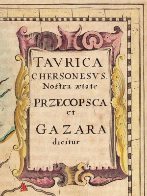 Карта Крыма / карт. Меркатор — Хондиус. [Tavrica Chersonesus nostra aetate, Hodie Przecopsca et 