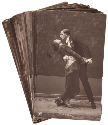 [Открытки] Танго в исполнении артистов театра Арцыбушевой г-жи Крюгер и г-на Валли. 