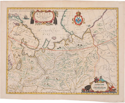 Карта северной и восточной частей России, в просторечии Московии / карт. 
