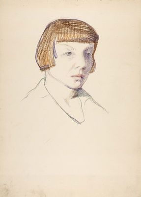 Богородский Фёдор Семёнович (1895–1959) &laquo;Женский портрет&raquo;. 1920-е. Бумага, цветной 