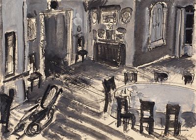 Кашина Нина Васильевна (Нина Памятных) (1903–1985) Два эскиза театральных декораций. 1932. 