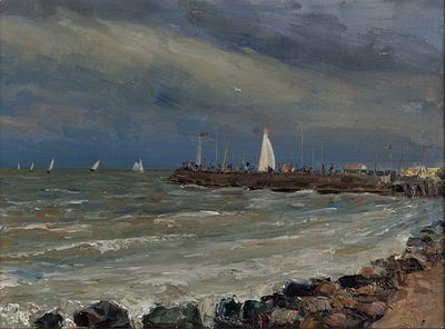 Морозов Константин Феофанович (1894–1990) &laquo;Регата&raquo;. 1959. Картон, масло, 33 