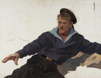 Присекин Николай Сергеевич (1928–2008) &laquo;Штурм Сапун-Горы&raquo;. Эскиз 