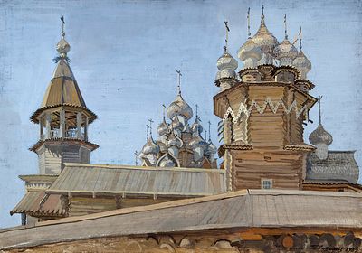 Лившиц Татьяна Исааковна (1925–2010) &laquo;Кижский погост&raquo;. 1964.Холст на картоне 